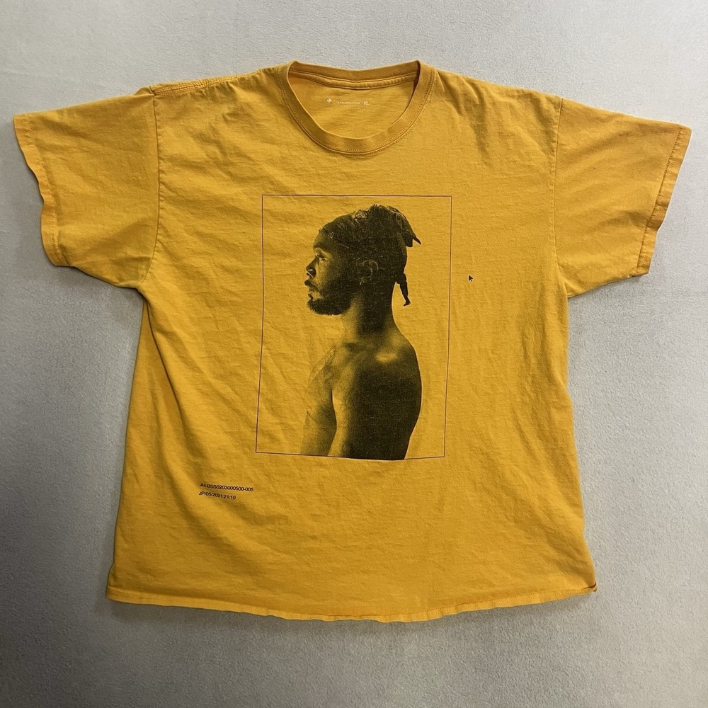 JPeg Mafia T-Shirt XL Yellow 2021 2022 World tour Round by Round Blow by Blow